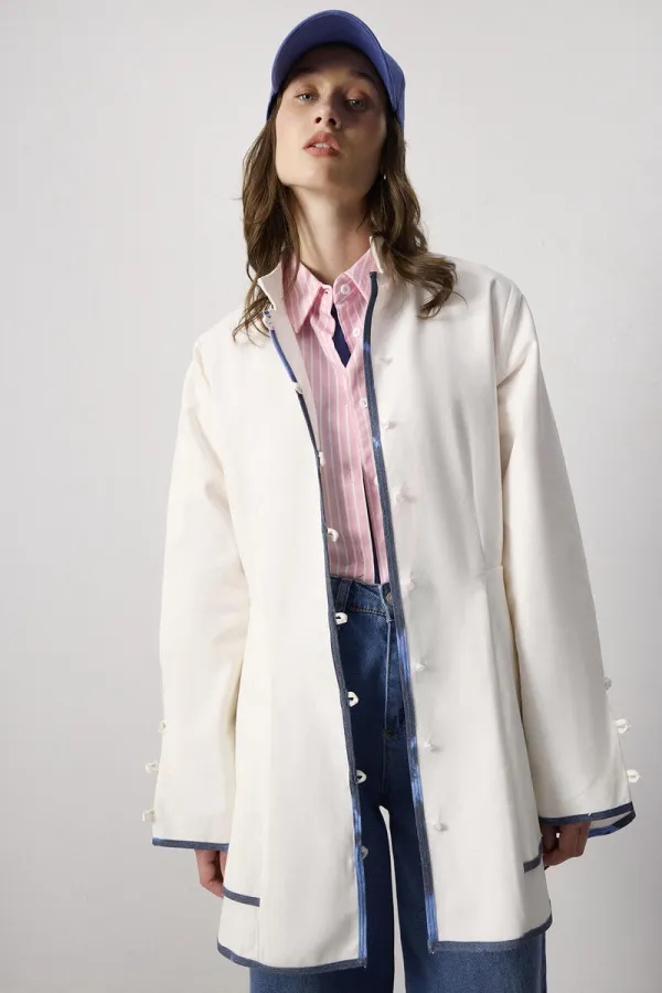 ETEK UCU VOLANLI GABARDİN CEKET