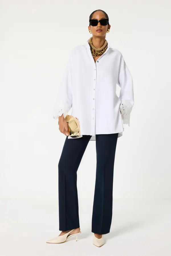 SHIRT WITH LACE DETAILS SHIRT WITH LACE DETAILS