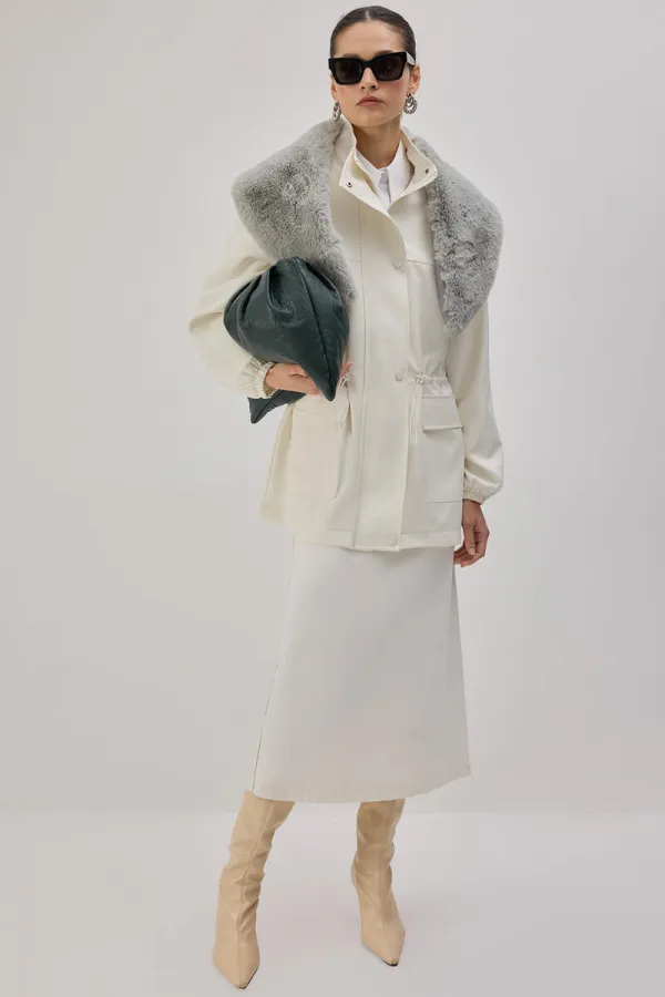 STAND COLLAR ZIP-UP JACKET