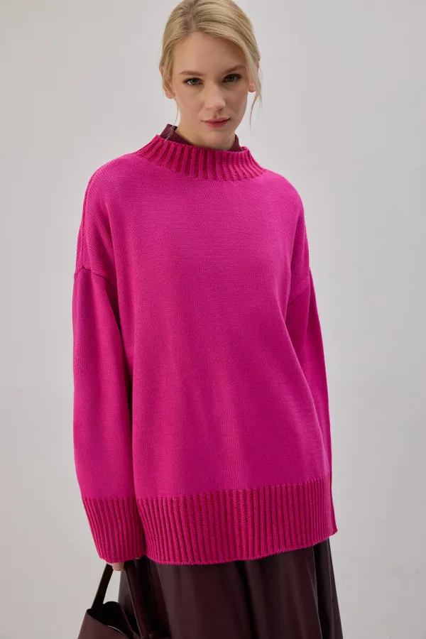 CONTRASTING COLORS KNITTED TUNIC