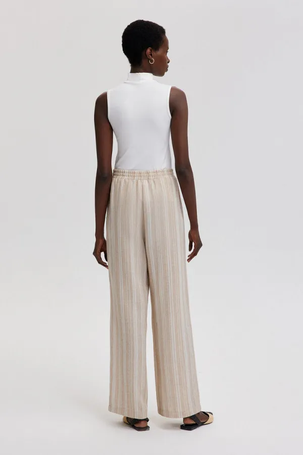 STRIPED PANTS WITH ELASTIC WAISTBAND