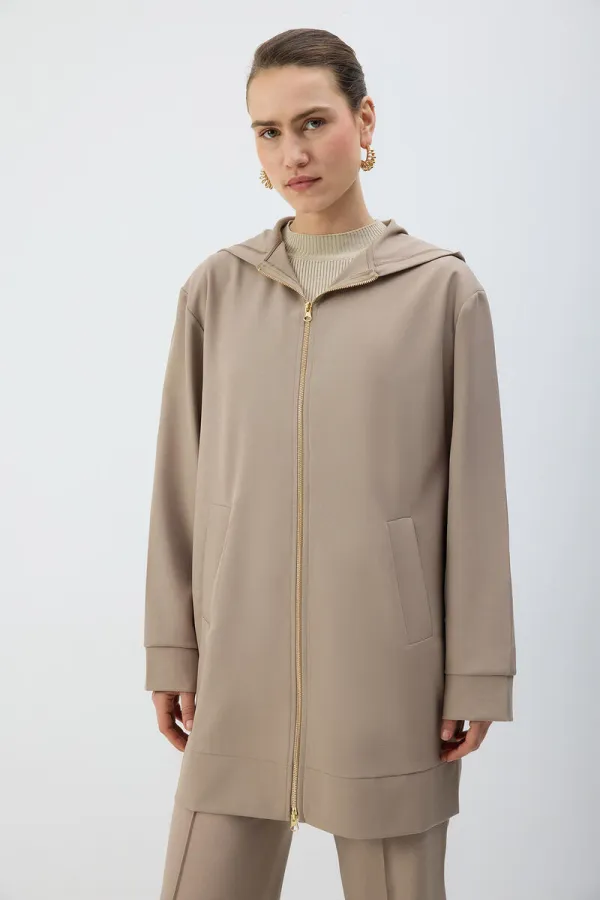 ZIPPED HOODED JACKET