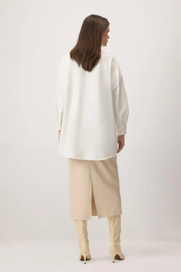 OVERSİZE KREP GÖMLEK