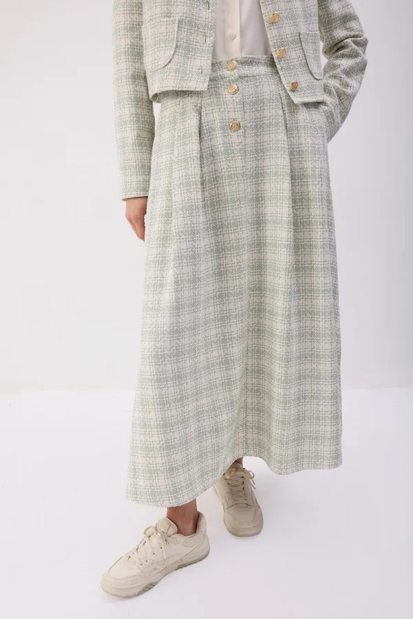 JACKET, SKIRT, TWEED SET