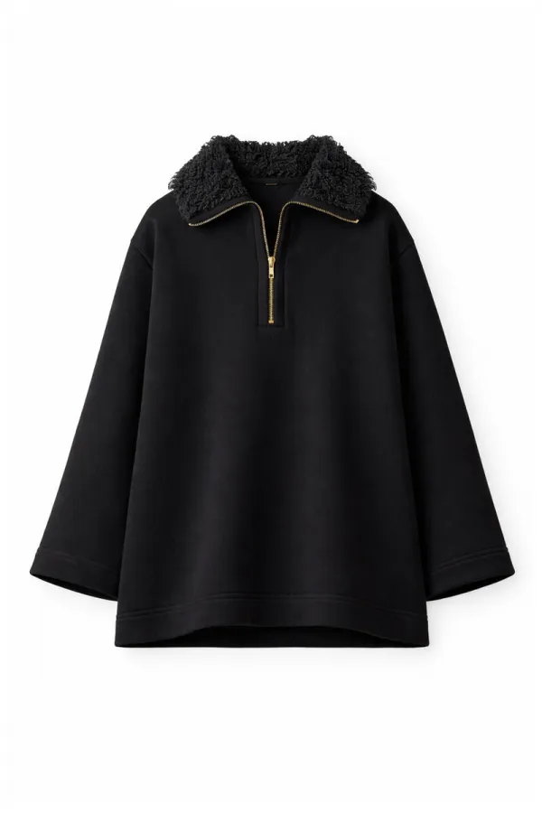 YAKASI KÜRKLÜ SWEATSHIRT YAKASI KÜRKLÜ SWEATSHIRT