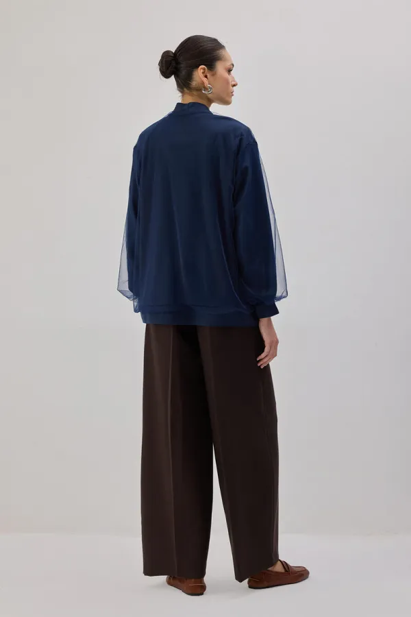 VESTE BOMBER À MANCHES BALLON