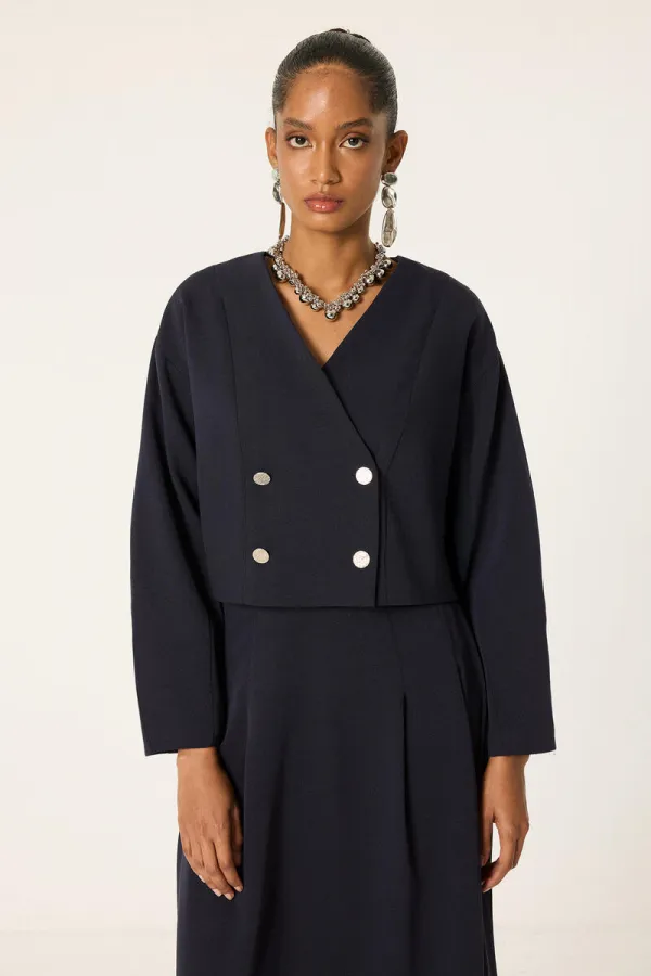 ENSEMBLE VESTE ET JUPE CROISÉES