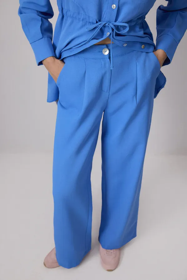 LINEN TEXTURED SHIRT AND TROUSER SET