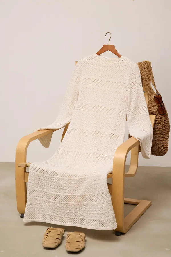 PAMUKLU ASTARLI ÖRGÜ ELBİSE