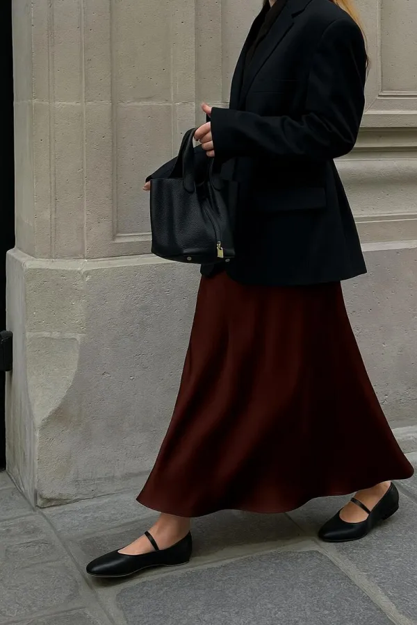 JUPE BASIQUE EN SATIN