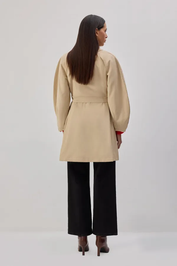 BELTED SHORT TRENCH COAT BELTED SHORT TRENCH COAT