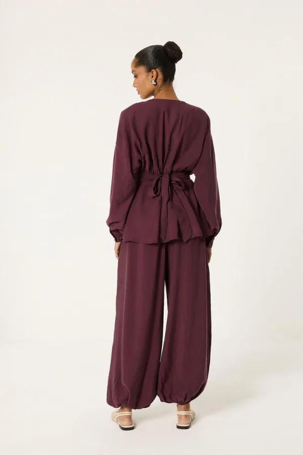 PEPLUM TUNİK ŞALVAR PANTOLON 2'Lİ TAKIM