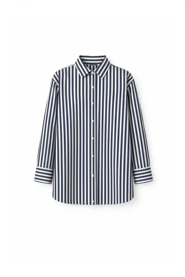 CHEMISE SURDIMENSIONNÉE À RAYURES ÉPAISSES