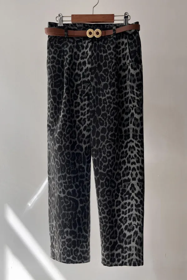 LEOPAR DESENLİ HAVUÇ PANTOLON