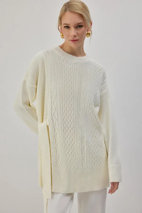 YANDAN BAĞLAMALI TRİKO TUNİK