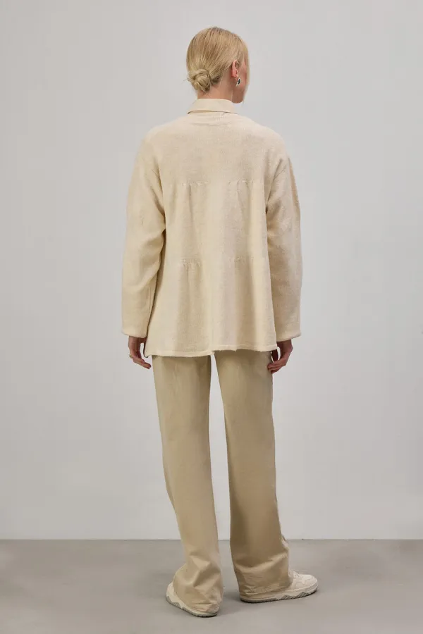 TIE-UP KNITTED CARDIGAN