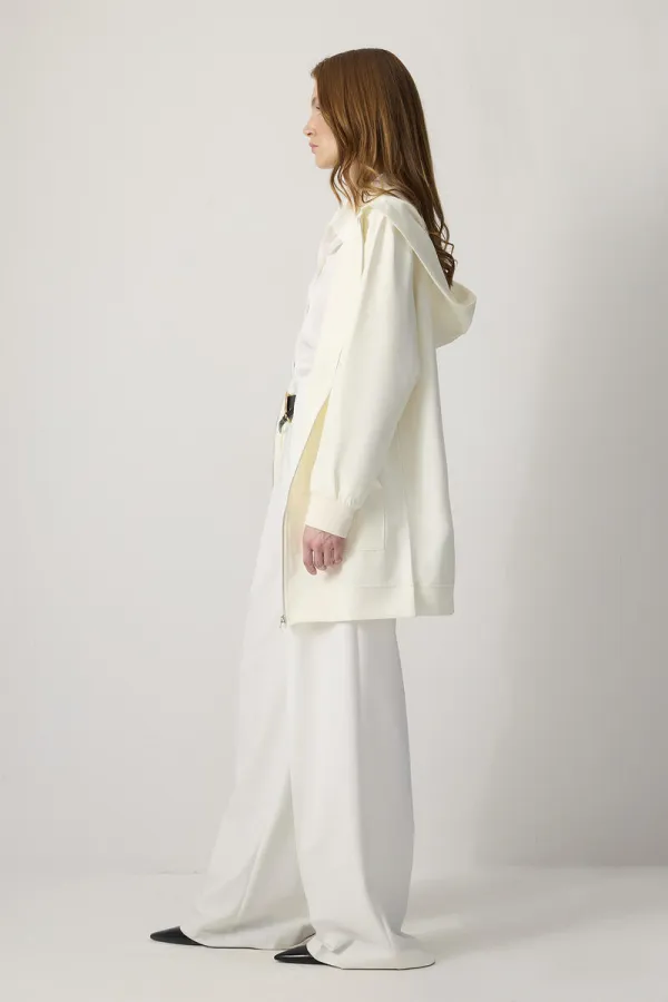 FERMUARLI İNCE KREP CEKET