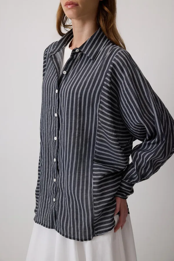 CHEMISE À RAYURES EN VISCOSE