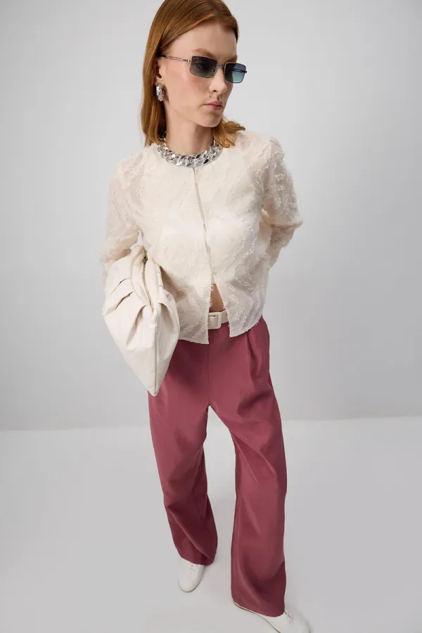 PİLELİ TAM BEL PANTOLON