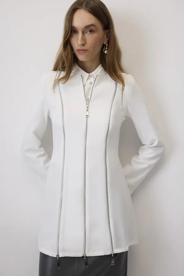 ZIPPED CREPE JACKET ZIPPED CREPE JACKET