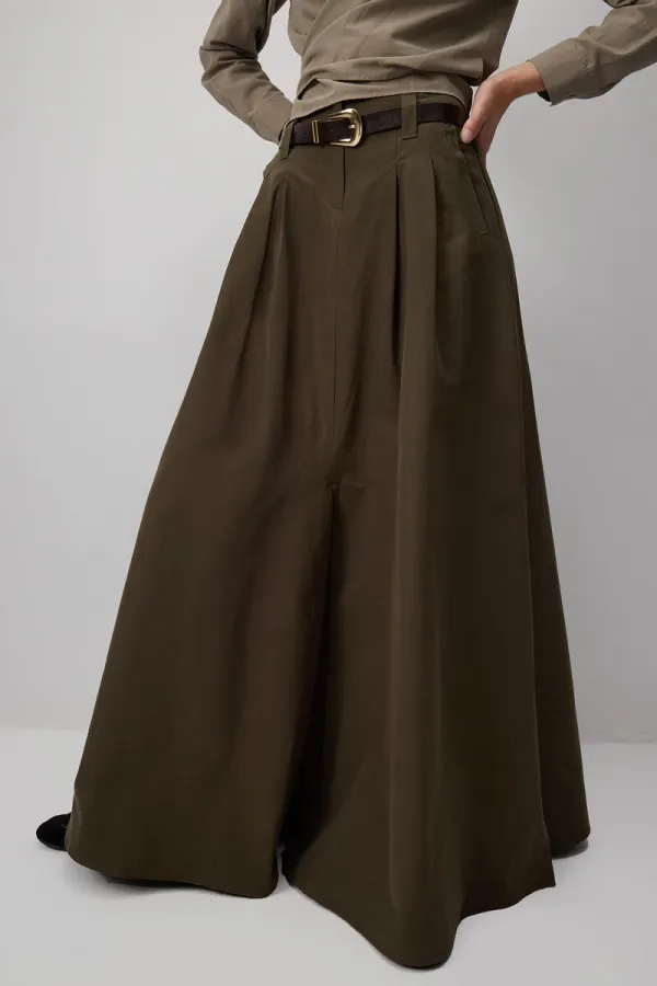 Jupe trapèze à pinces