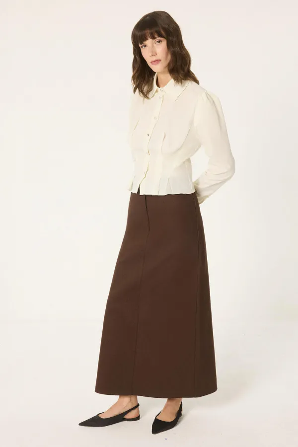 BELİ PİLELİ TAŞLI GÖMLEK