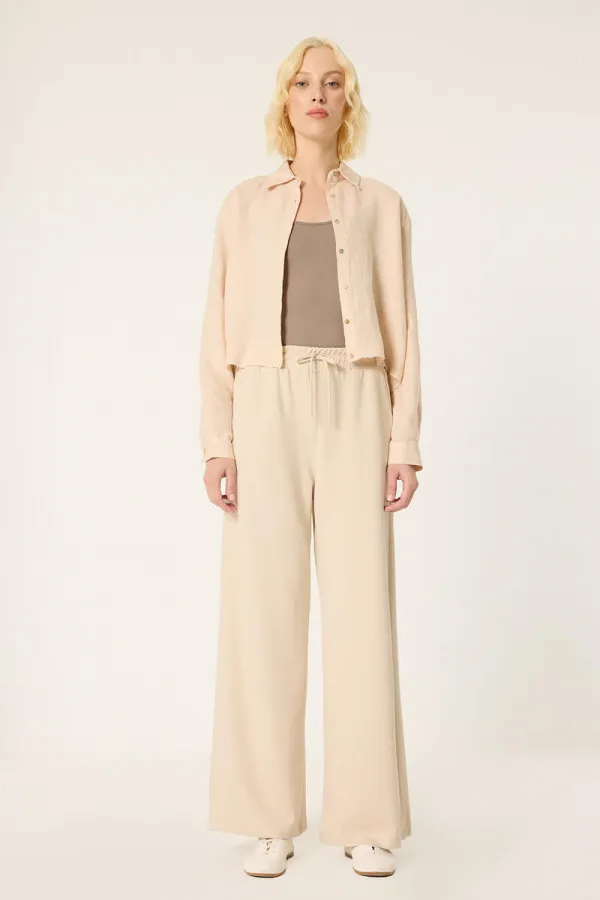 KNITTED PANTS WITH ELASTIC WAISTBAND KNITTED PANTS WITH ELASTIC WAISTBAND