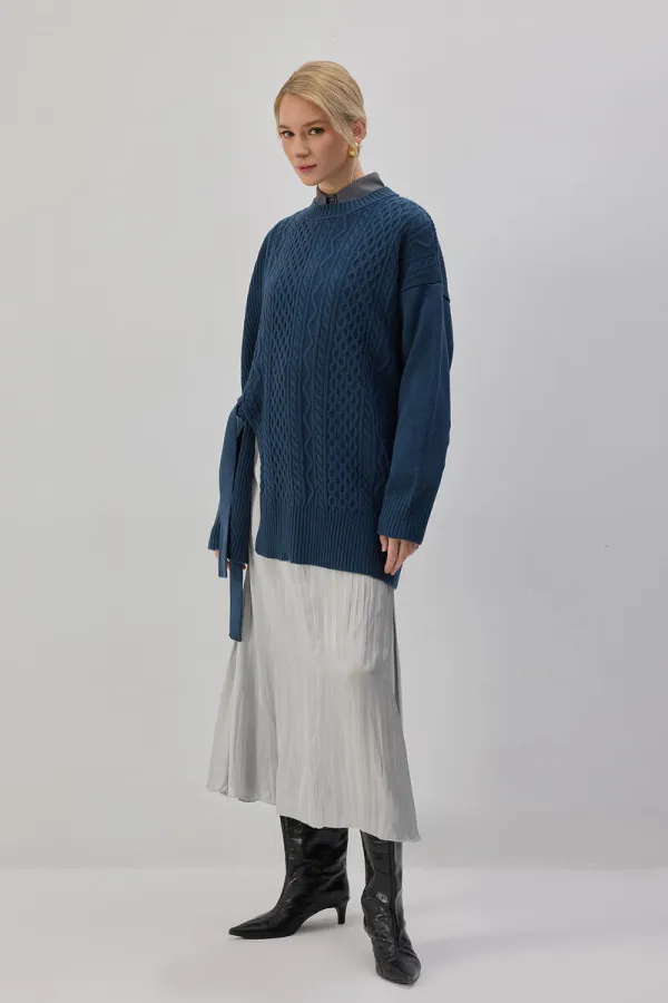 SIDE-TIE KNITTED TUNIC