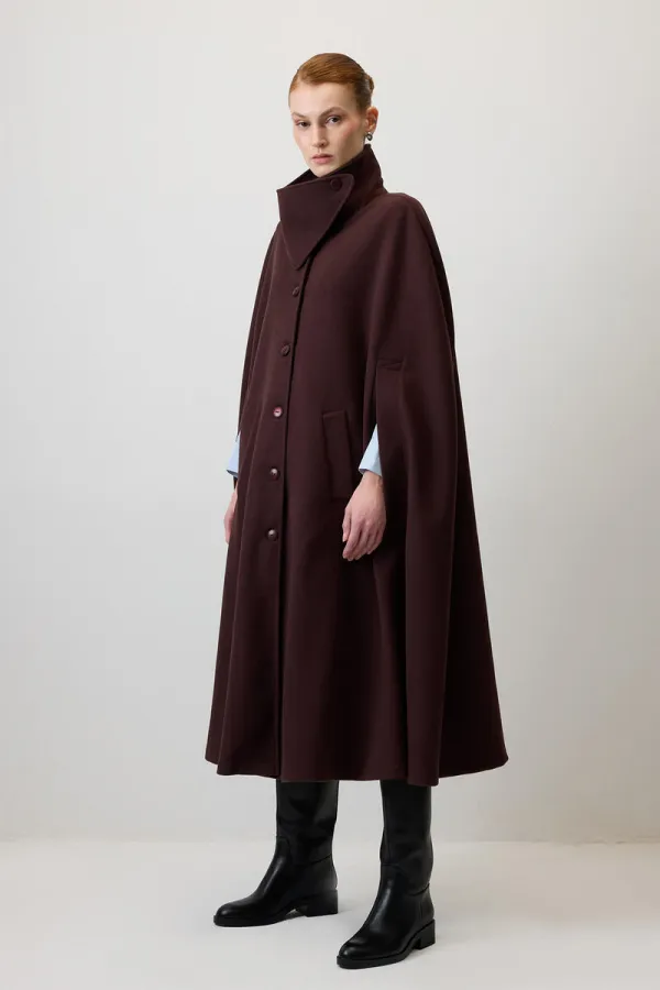 Poncho Cashmere Coat
