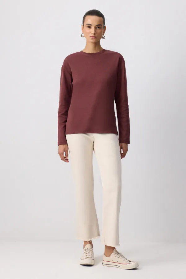 T-shirt à manches longues 100% coton