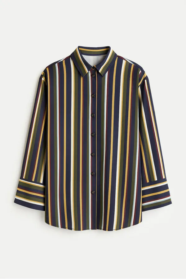 STRIPED SATIN SHIRT