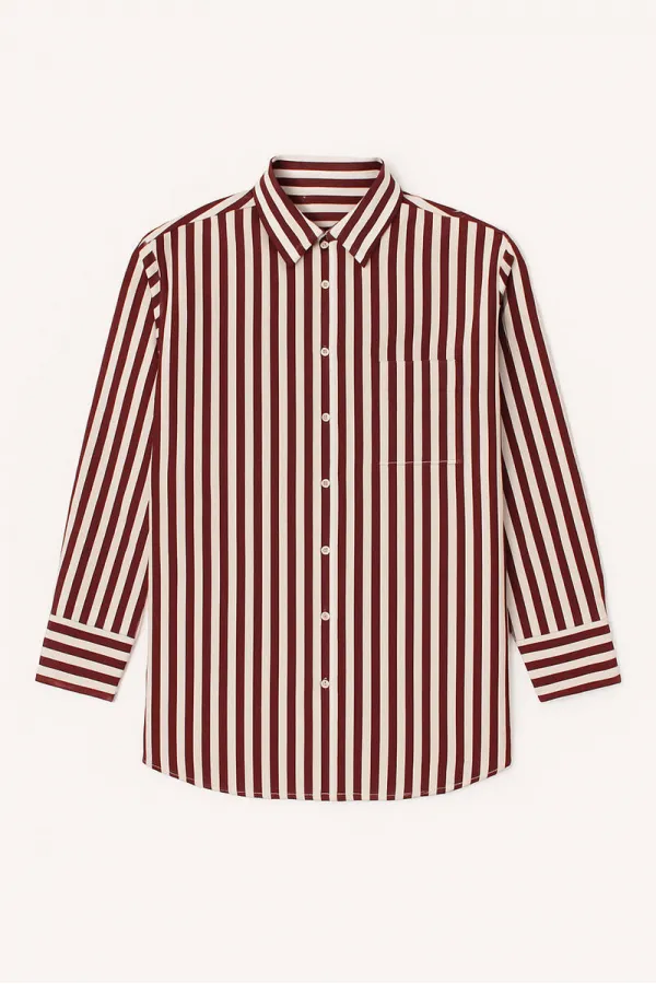 CHEMISE SURDIMENSIONNÉE À RAYURES ÉPAISSES