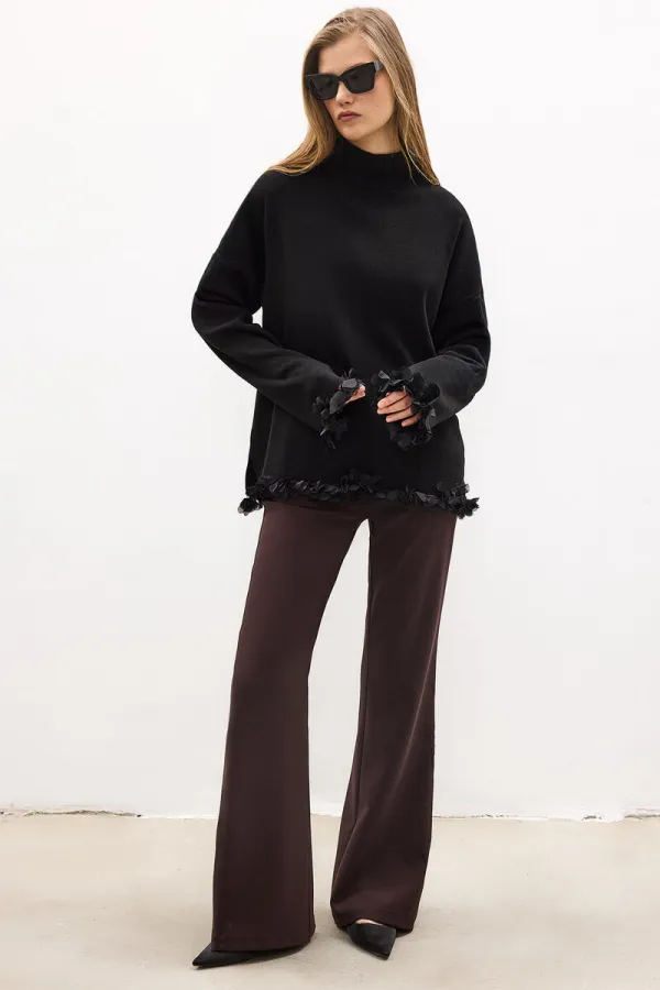 ŞİFON PÜSKÜLLÜ TRİKO KAZAK