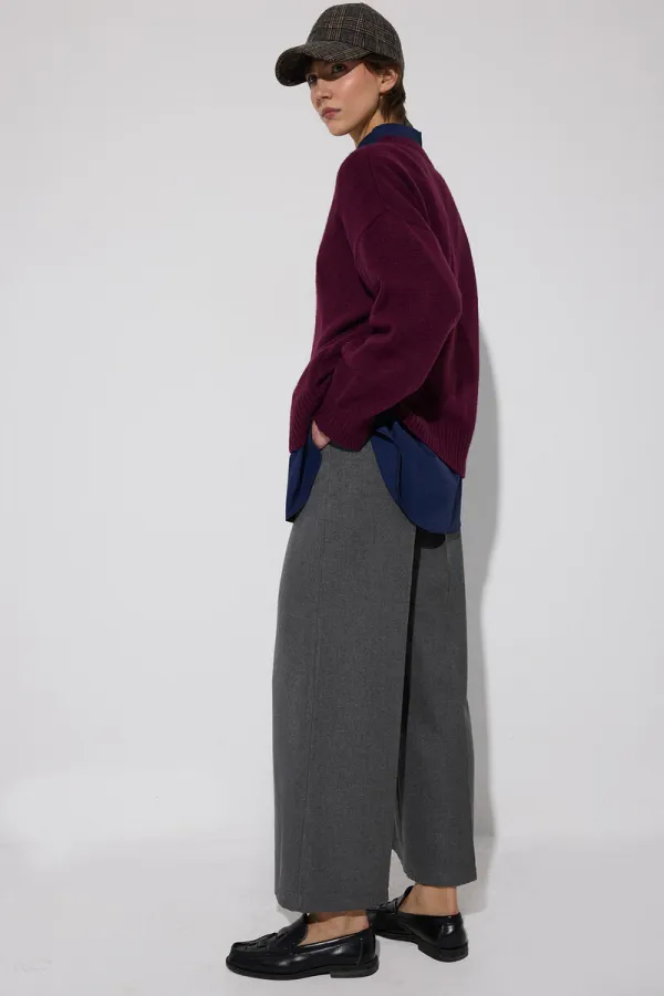 Modal blend flannel ribbed trousers Modal blend flannel ribbed trousers