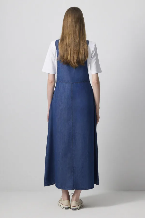 DENIM EFFECT PLEATED VEST