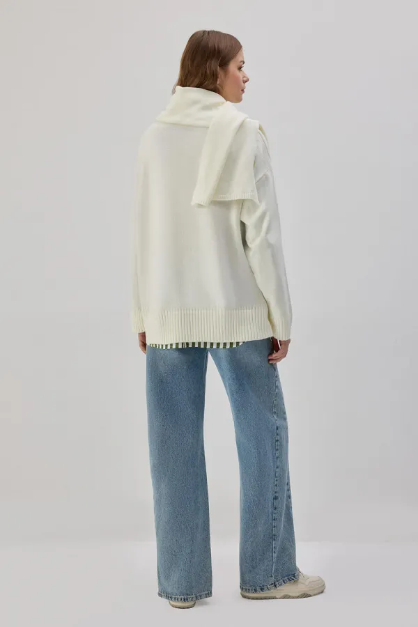 PULL À COL ÉCHARPE