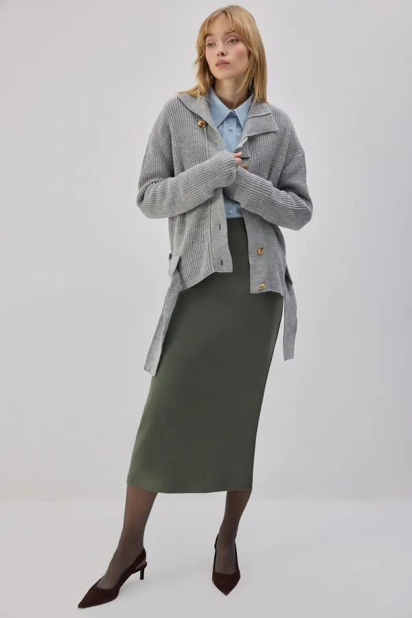 BELİ LASTİKLİ ÖRME ETEK