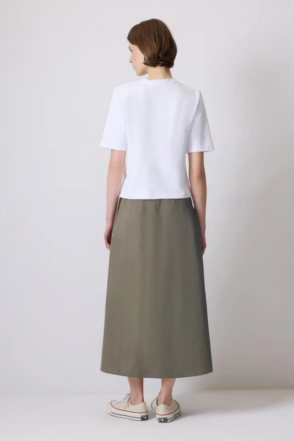 JUPE TISSÉE AVEC TAILLE FRONCÉE