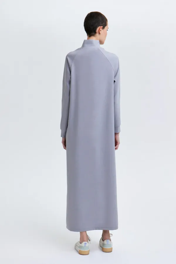 STAND-NECK CREPE DRESS STAND-NECK CREPE DRESS