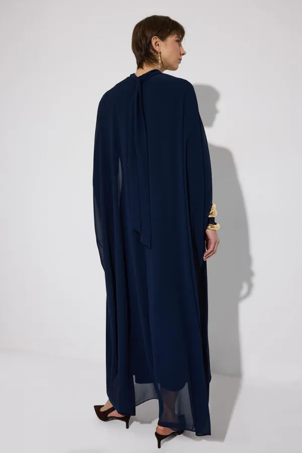 YARASA KOL ŞİFON ELBİSE