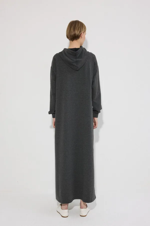 KAPÜŞONLU ÖRME ELBİSE