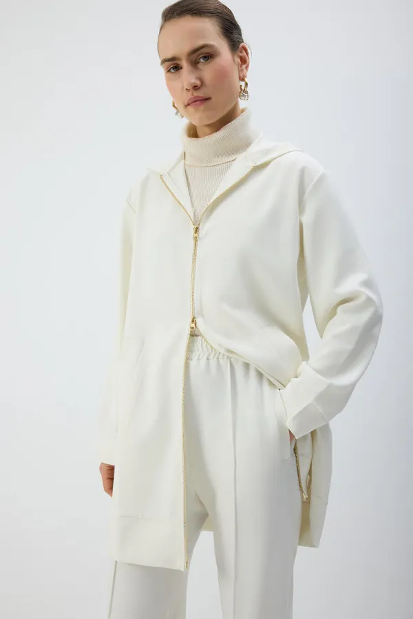 FERMUARLI KAPÜŞONLU CEKET