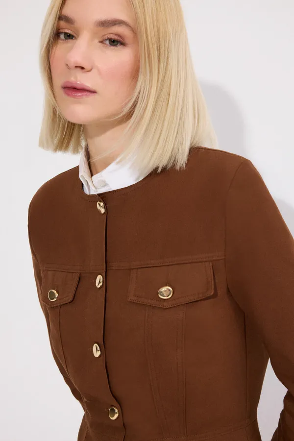 VESTE EN GABARDINE COUPE SLIM