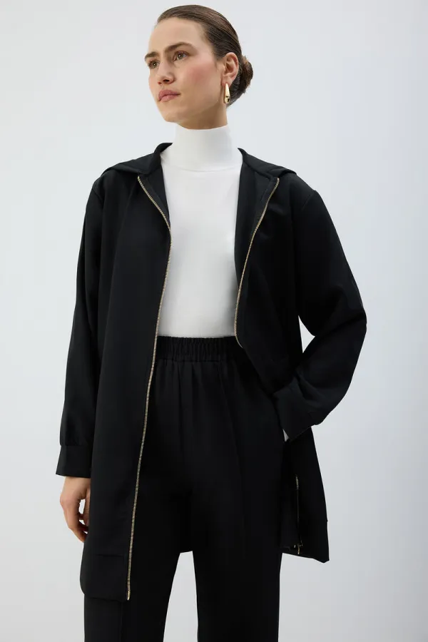 ZIPPED HOODED JACKET