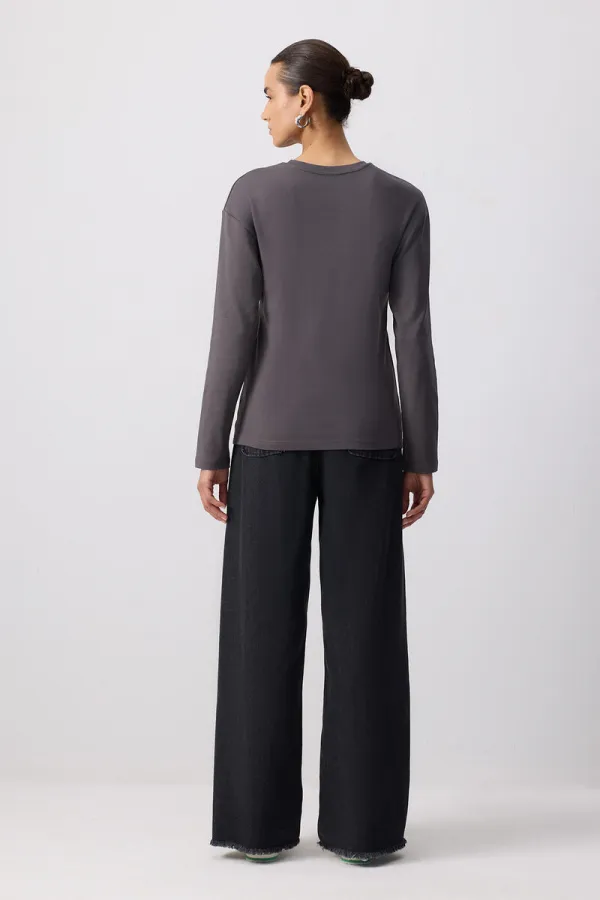 T-shirt à manches longues 100% coton