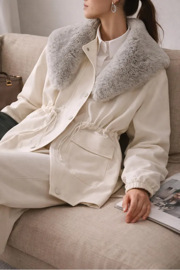 STAND COLLAR ZIP-UP JACKET
