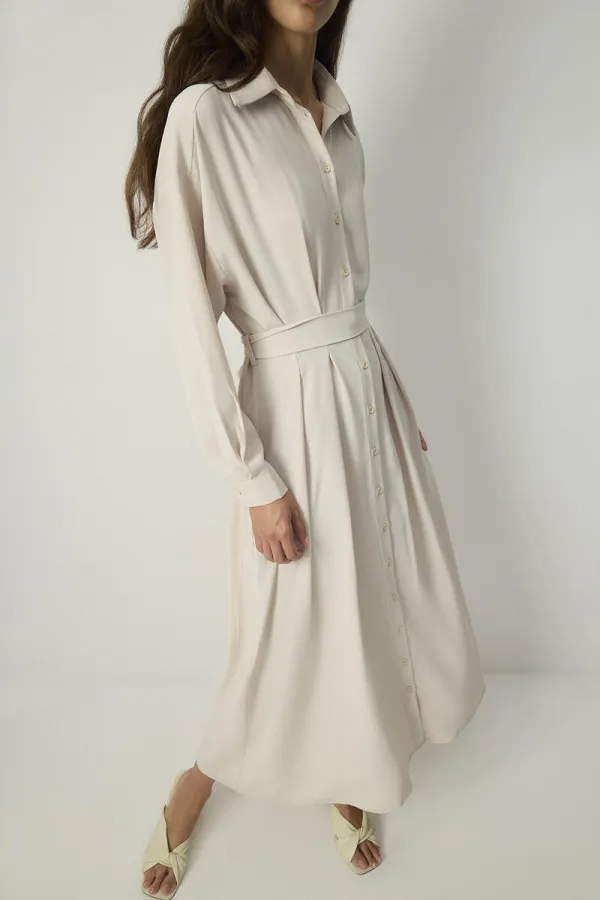 PİLELİ GÖMLEK ELBİSE