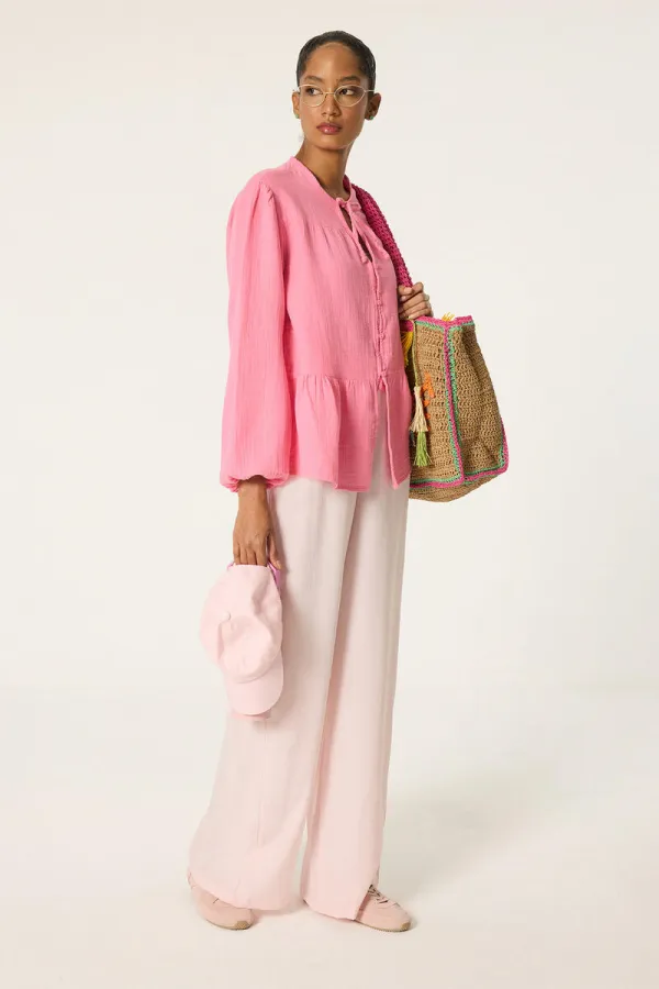 Balloon Sleeve Muslin Kimono Balloon Sleeve Muslin Kimono