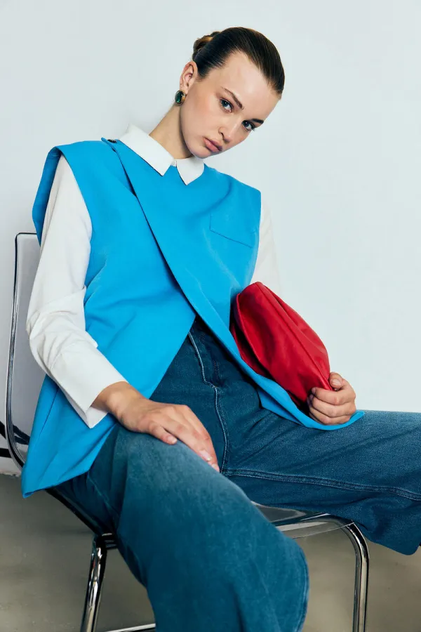 KETEN DOKULU KRUVAZE YELEK