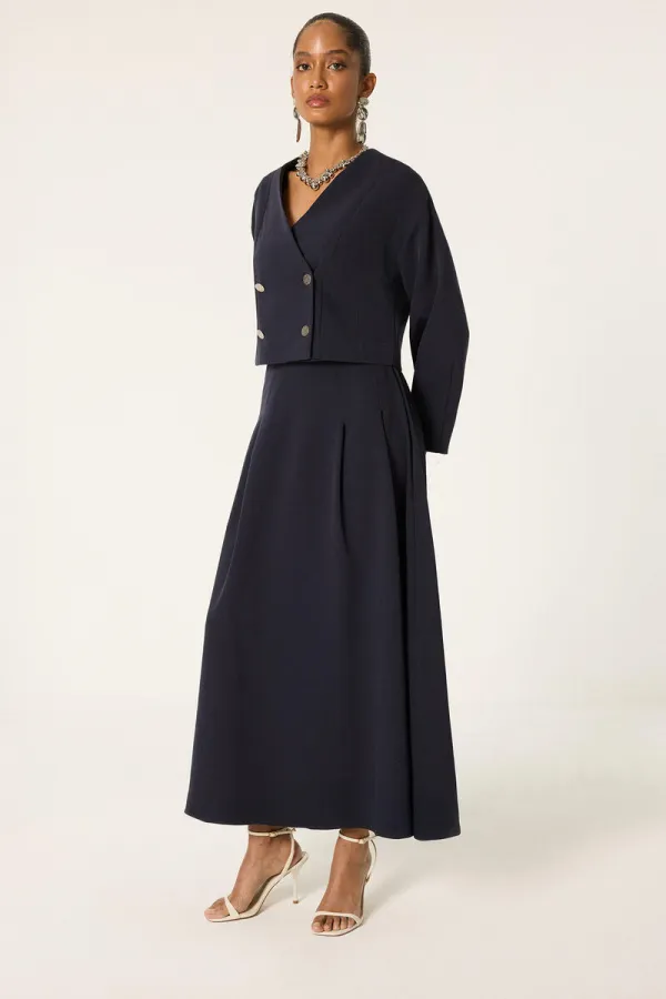 ENSEMBLE VESTE ET JUPE CROISÉES